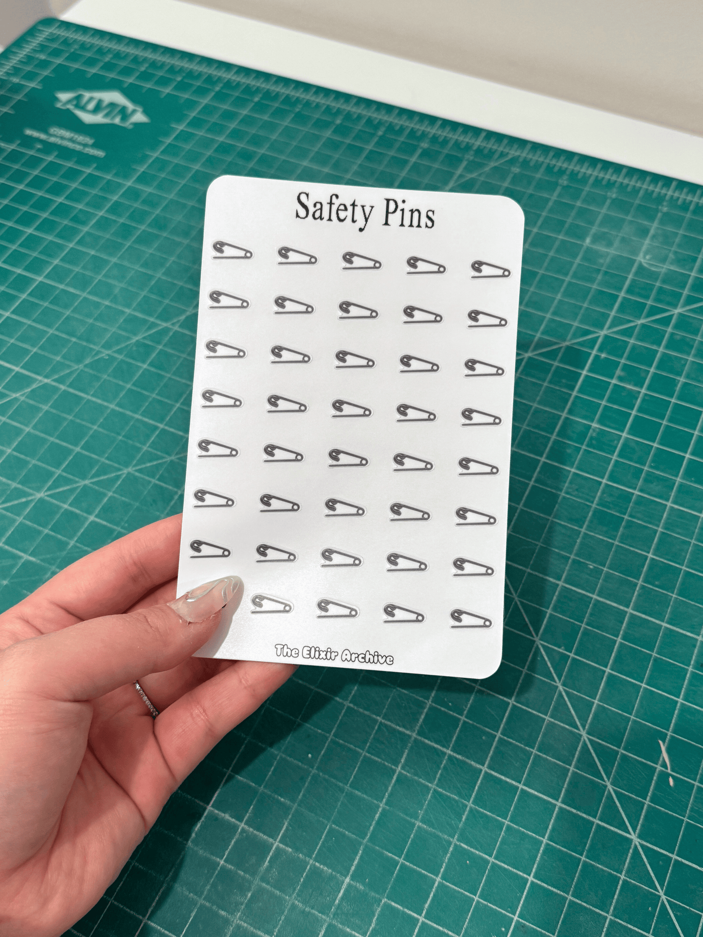 Safety Pins Sticker Sheet