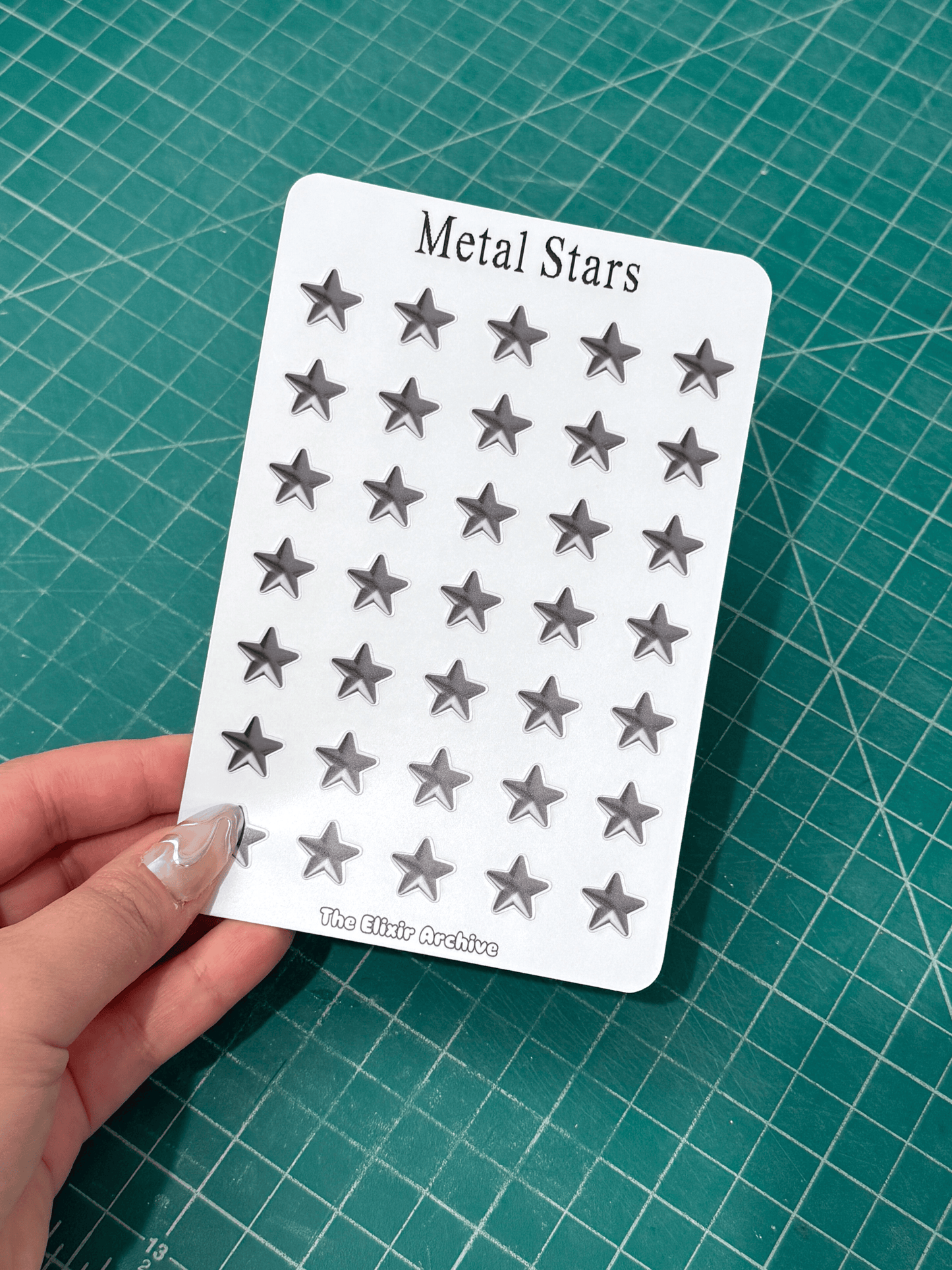 Metal Stars Sticker Sheet