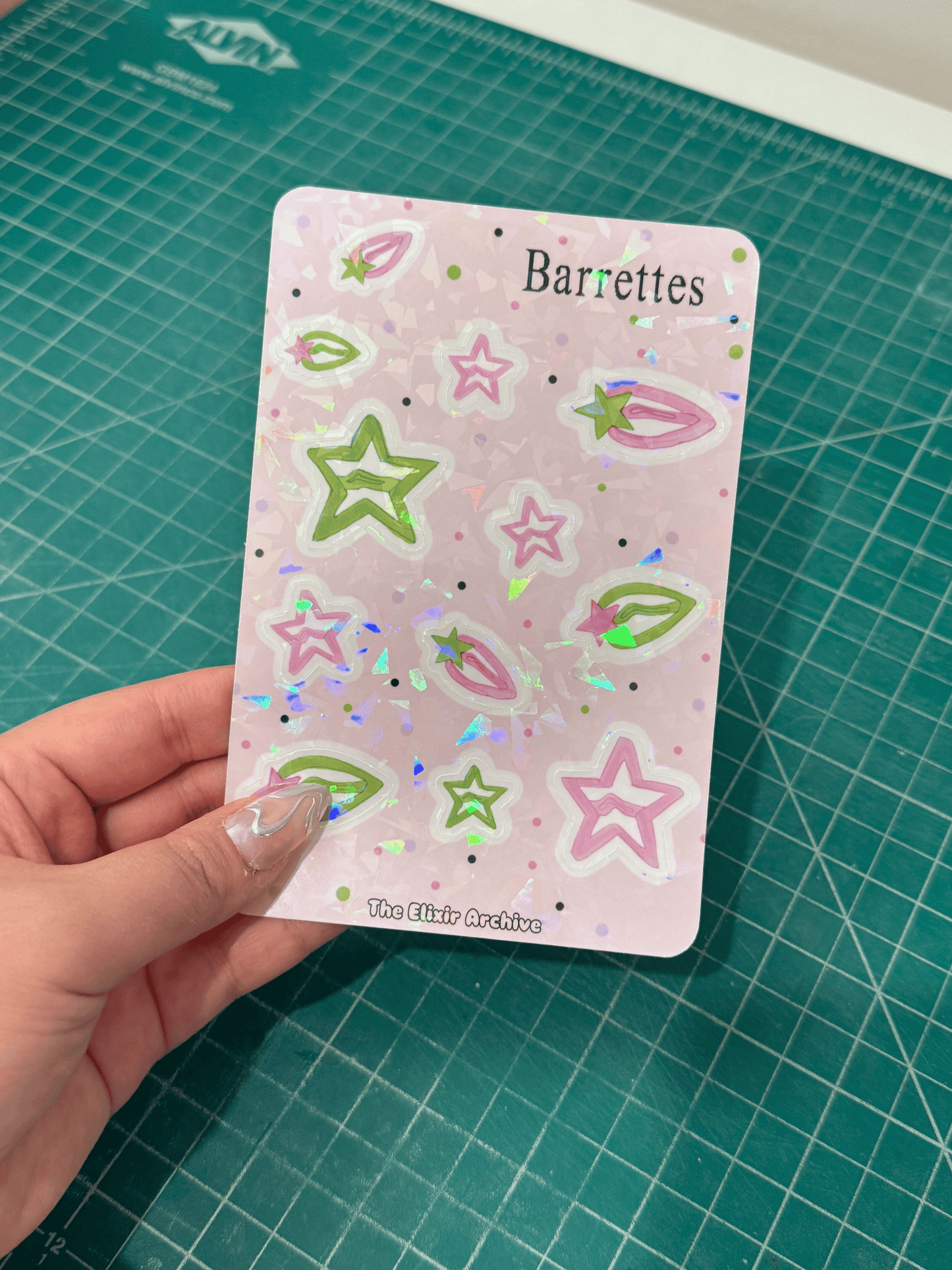 Barrettes Sticker Sheet
