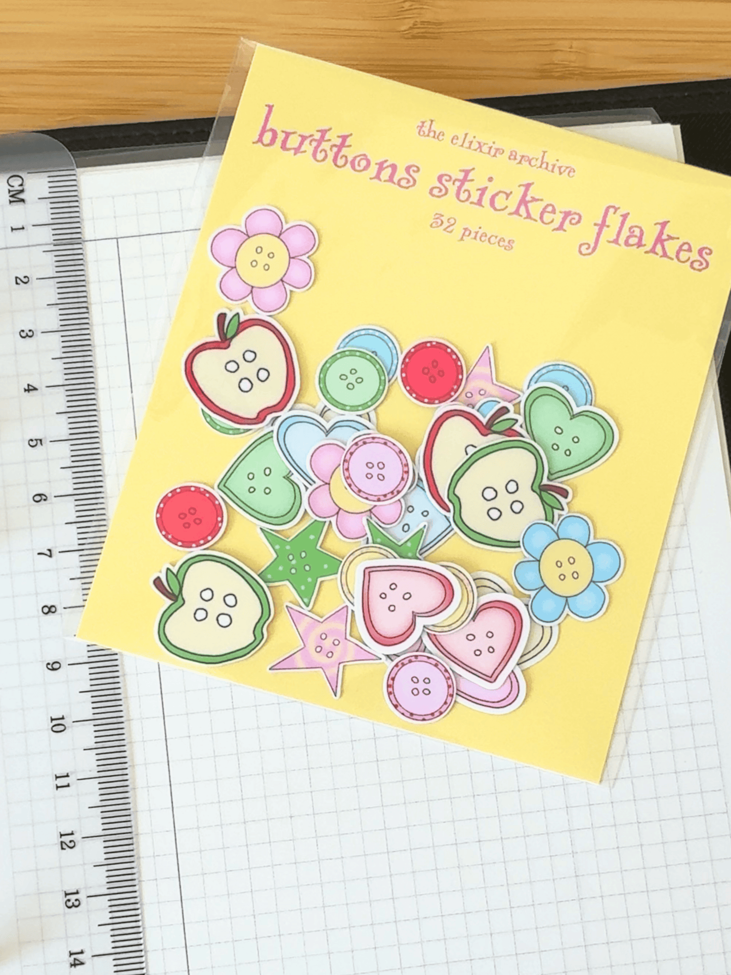Buttons Sticker Flakes