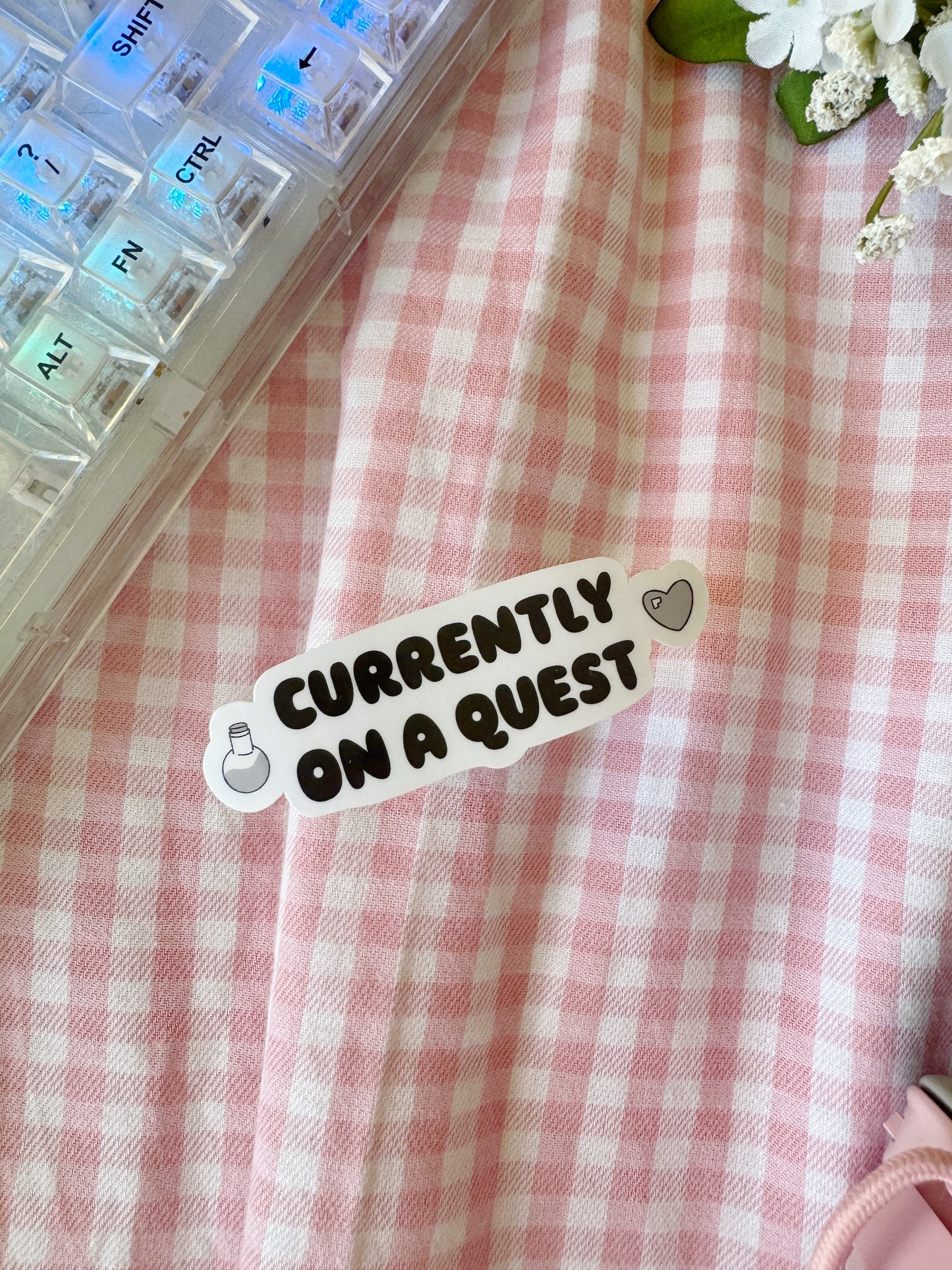 Currently On A Quest Vinyl Sticker