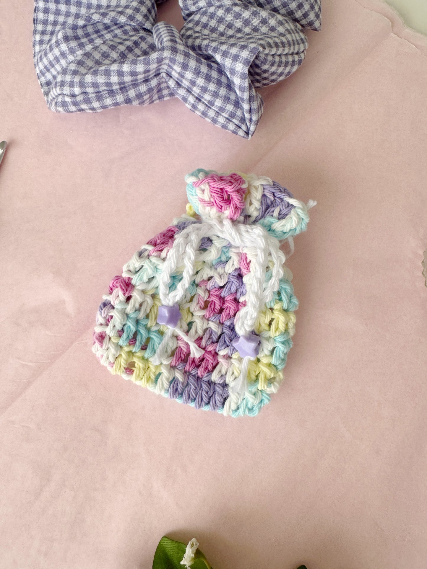 Multicolor Crochet Pouch