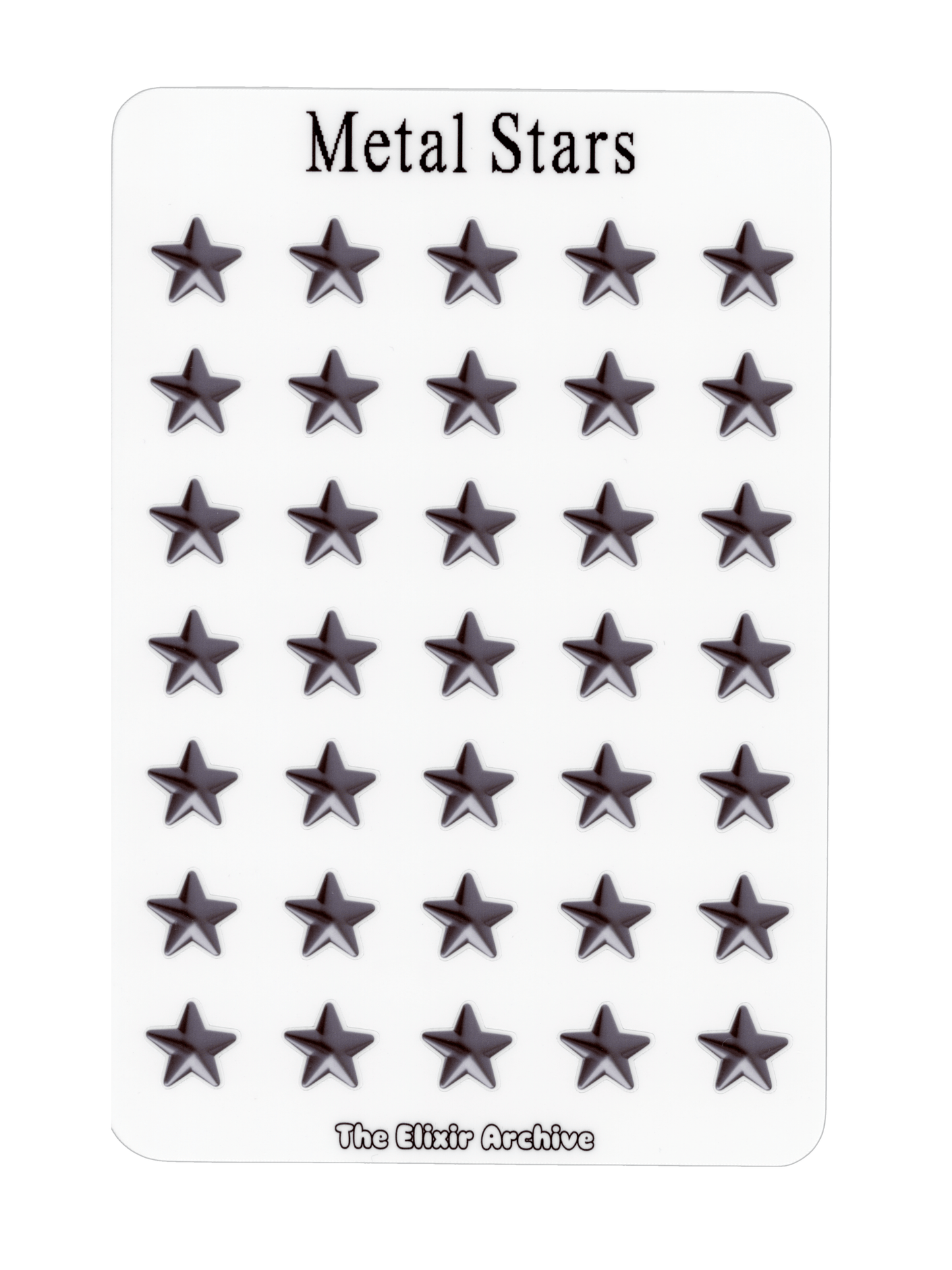 Metal Stars Sticker Sheet