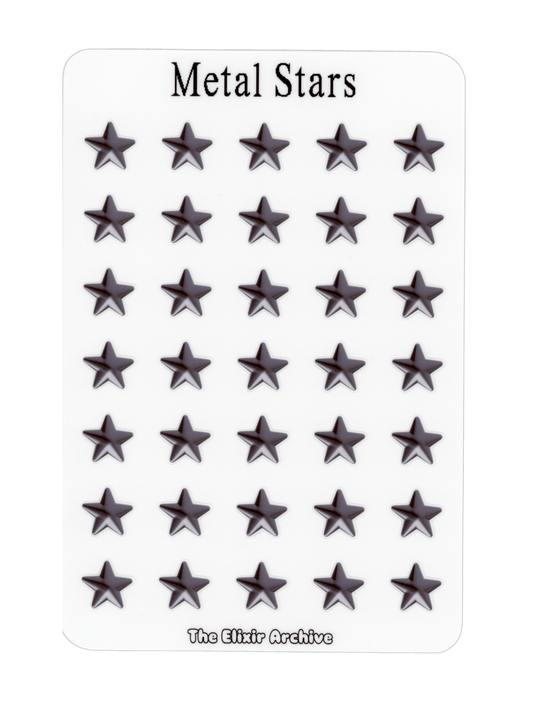 Metal Stars Sticker Sheet