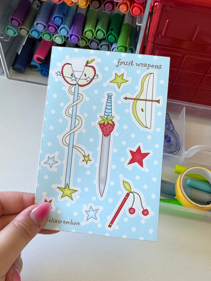 Fruit Weapons Sticker Sheet