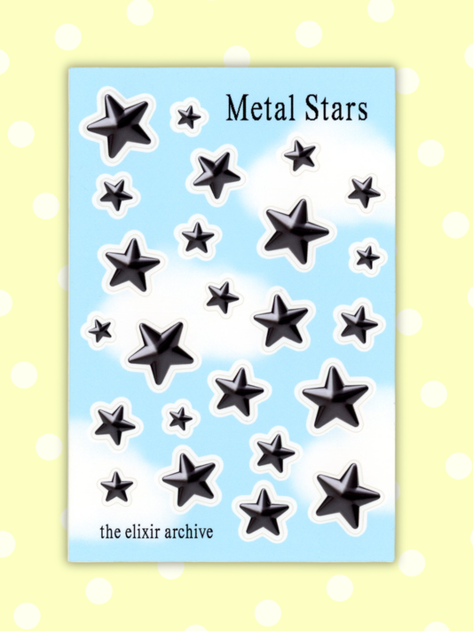 Metal Stars Sticker Sheet