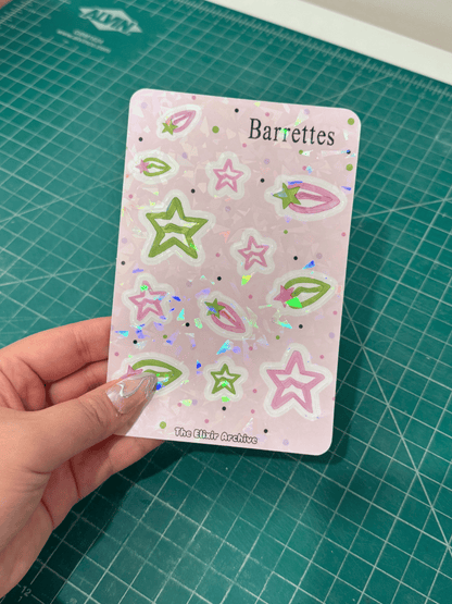 Barrettes Sticker Sheet