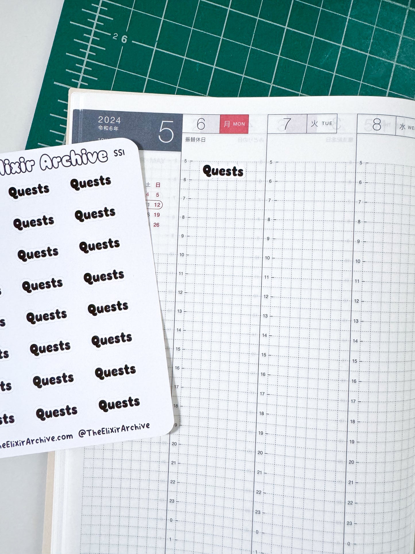 Quests Sticker Sheet | Gaming Headers | Planner Stickers Bullet Journal Stickers | SS1