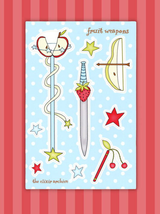 Fruit Weapons Sticker Sheet