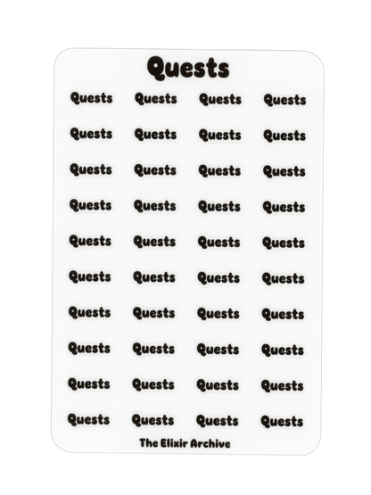 Quests Sticker Sheet