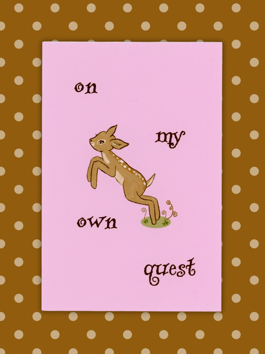 On My Own Quest Deer Fawn Art Print