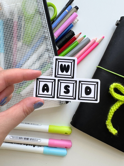 WASD Vinyl Sticker