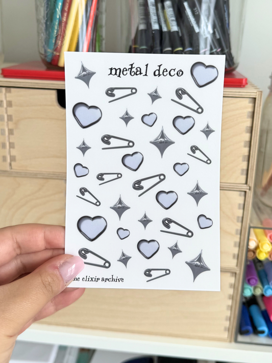 Metal Deco Sticker Sheet