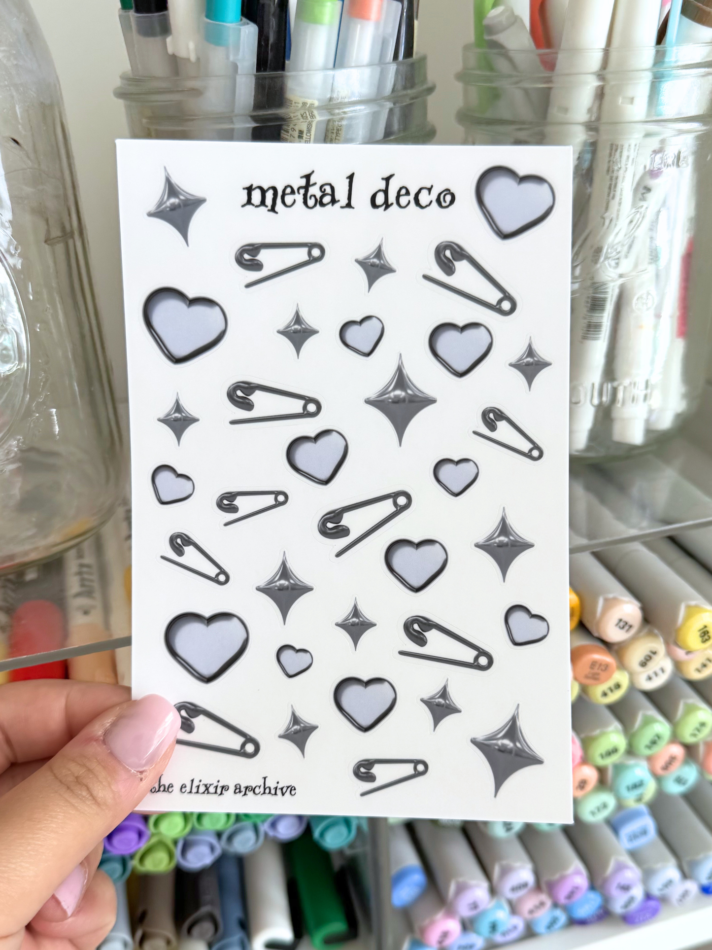 Metal Deco Sticker Sheet