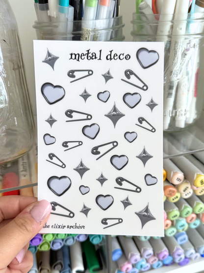 Metal Deco Sticker Sheet