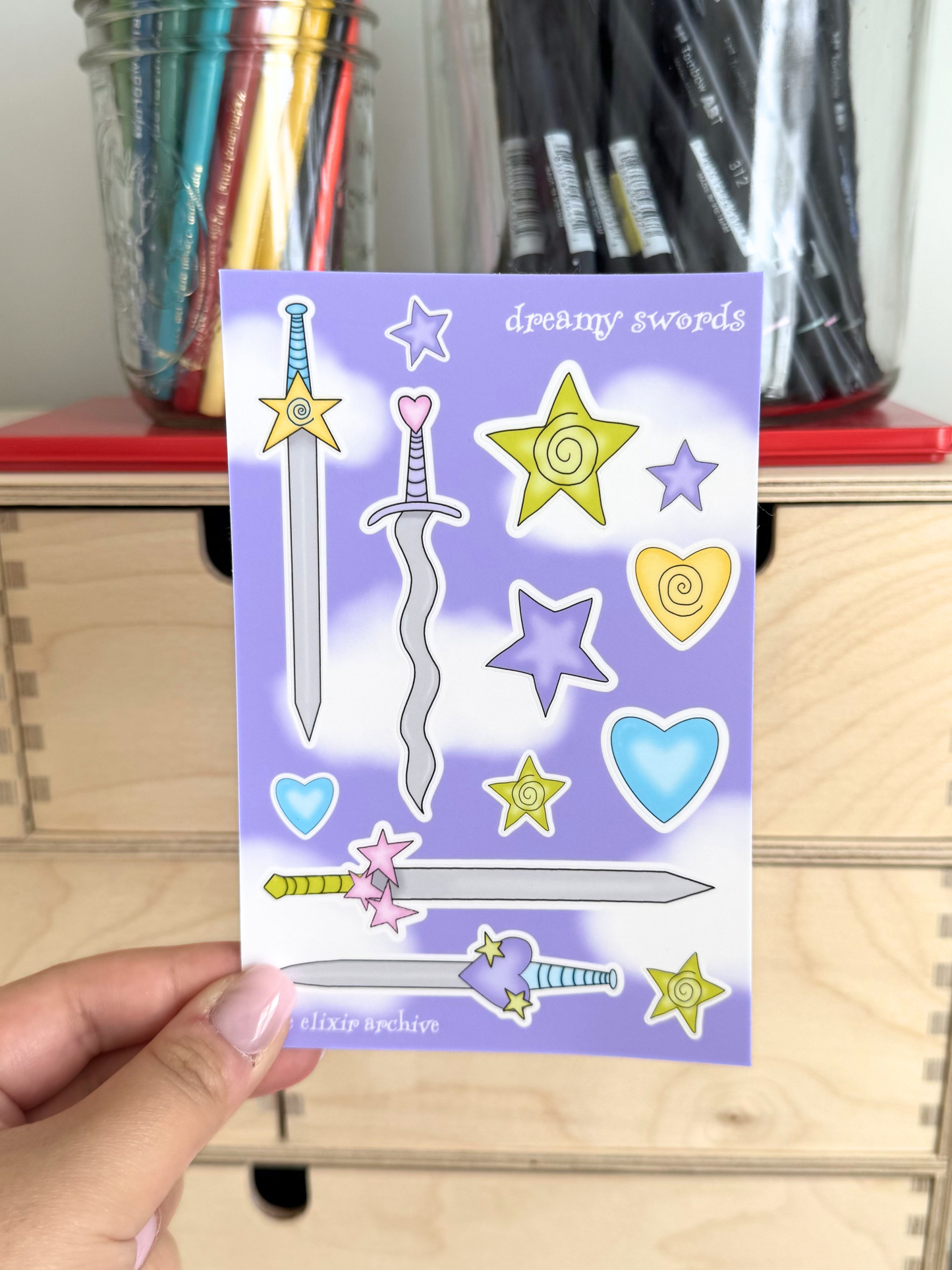 Dreamy Swords Sticker Sheet