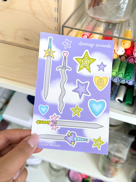 Dreamy Swords Sticker Sheet