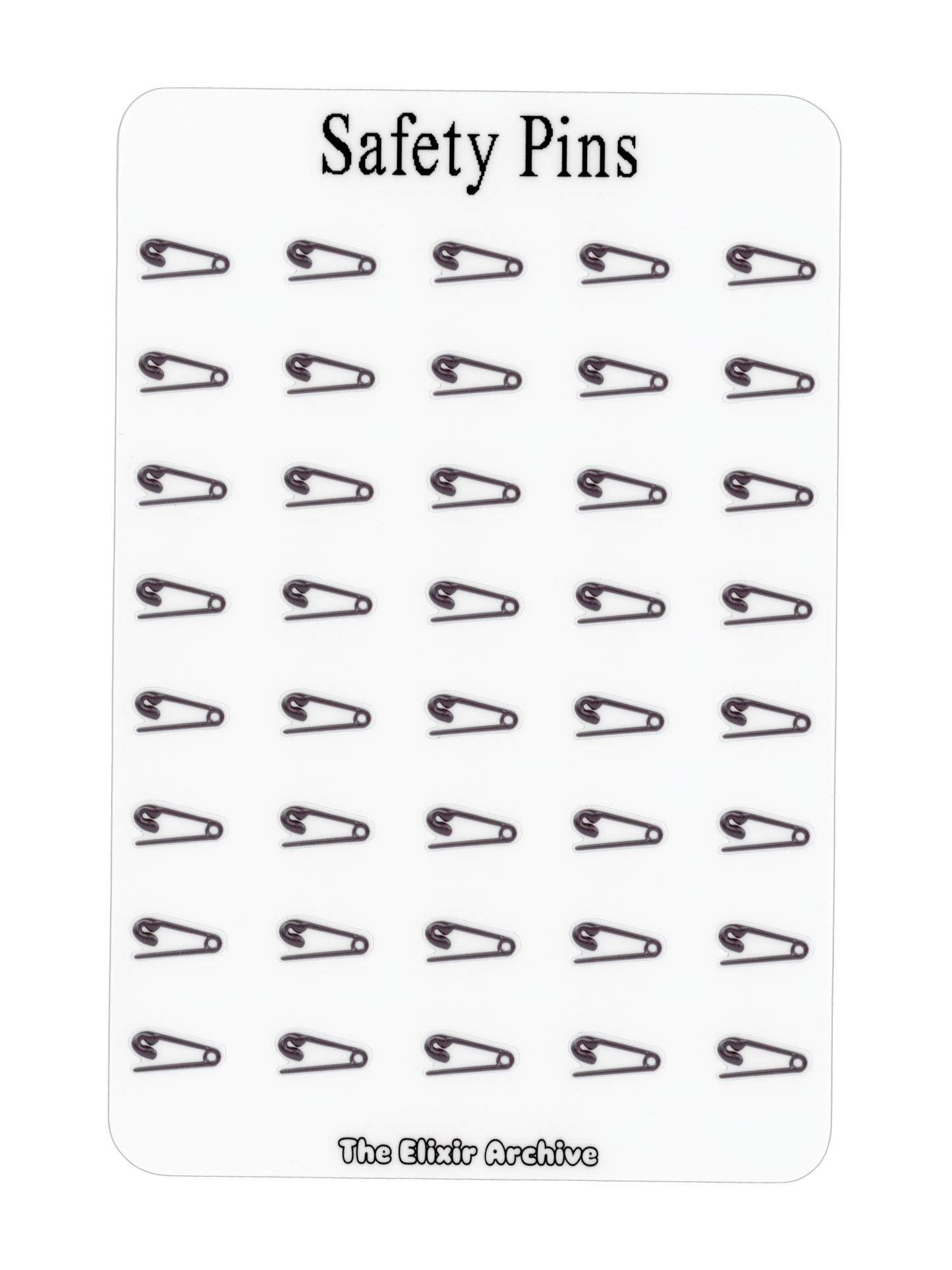 Safety Pins Sticker Sheet