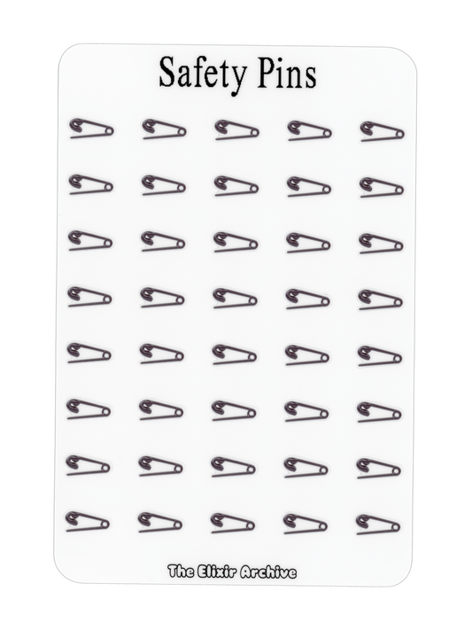 Safety Pins Sticker Sheet