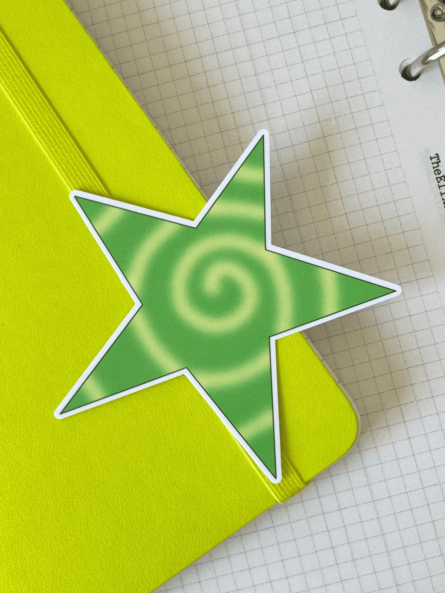 Spiral Star Die Cut Vinyl Sticker