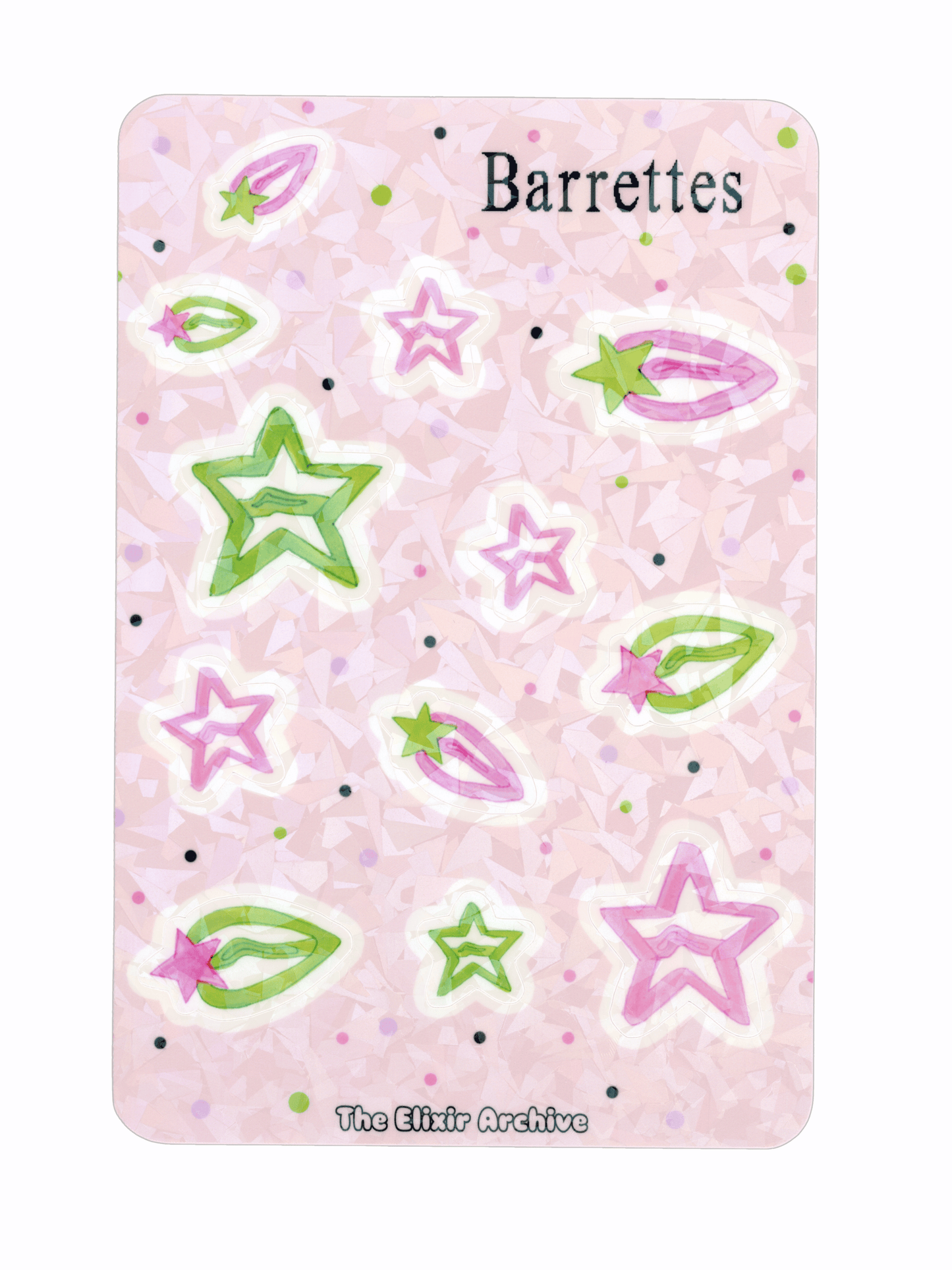 Barrettes Sticker Sheet
