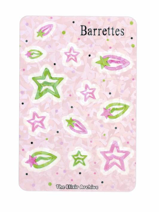 Barrettes Sticker Sheet