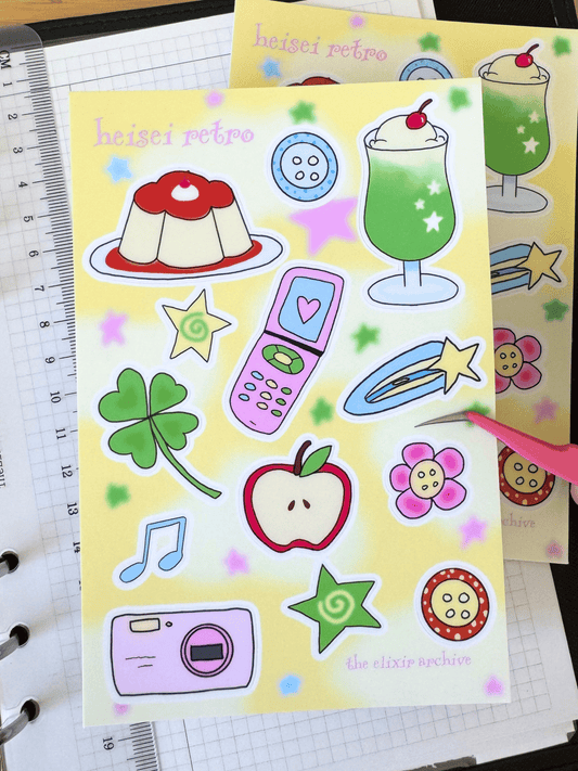 Heisei Retro Sticker Sheet