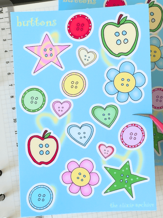 Buttons Sticker Sheet