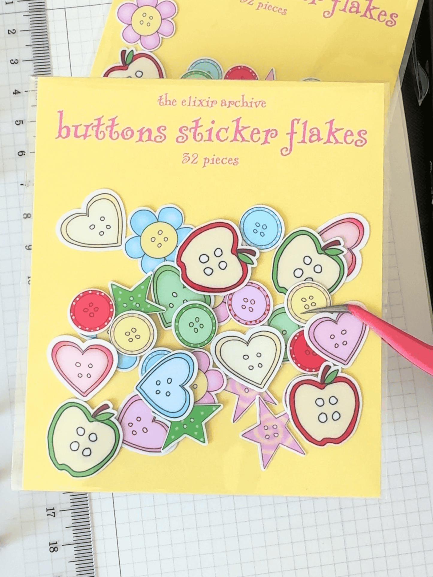 Buttons Sticker Flakes