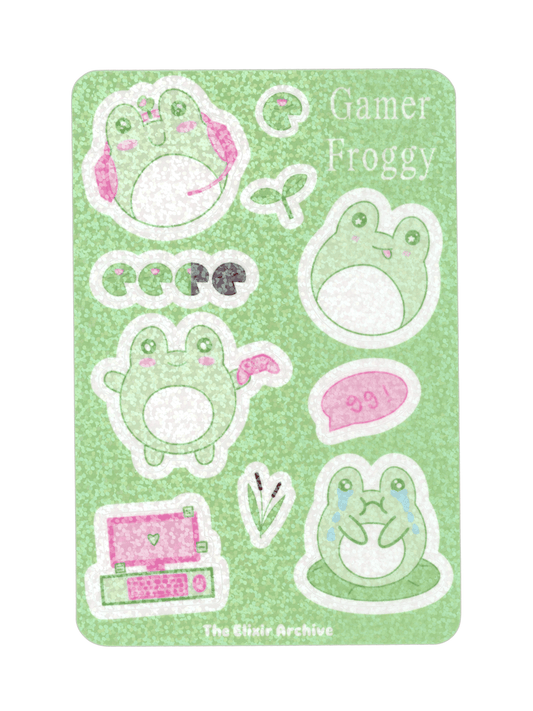 Gamer Froggy Sticker Sheet