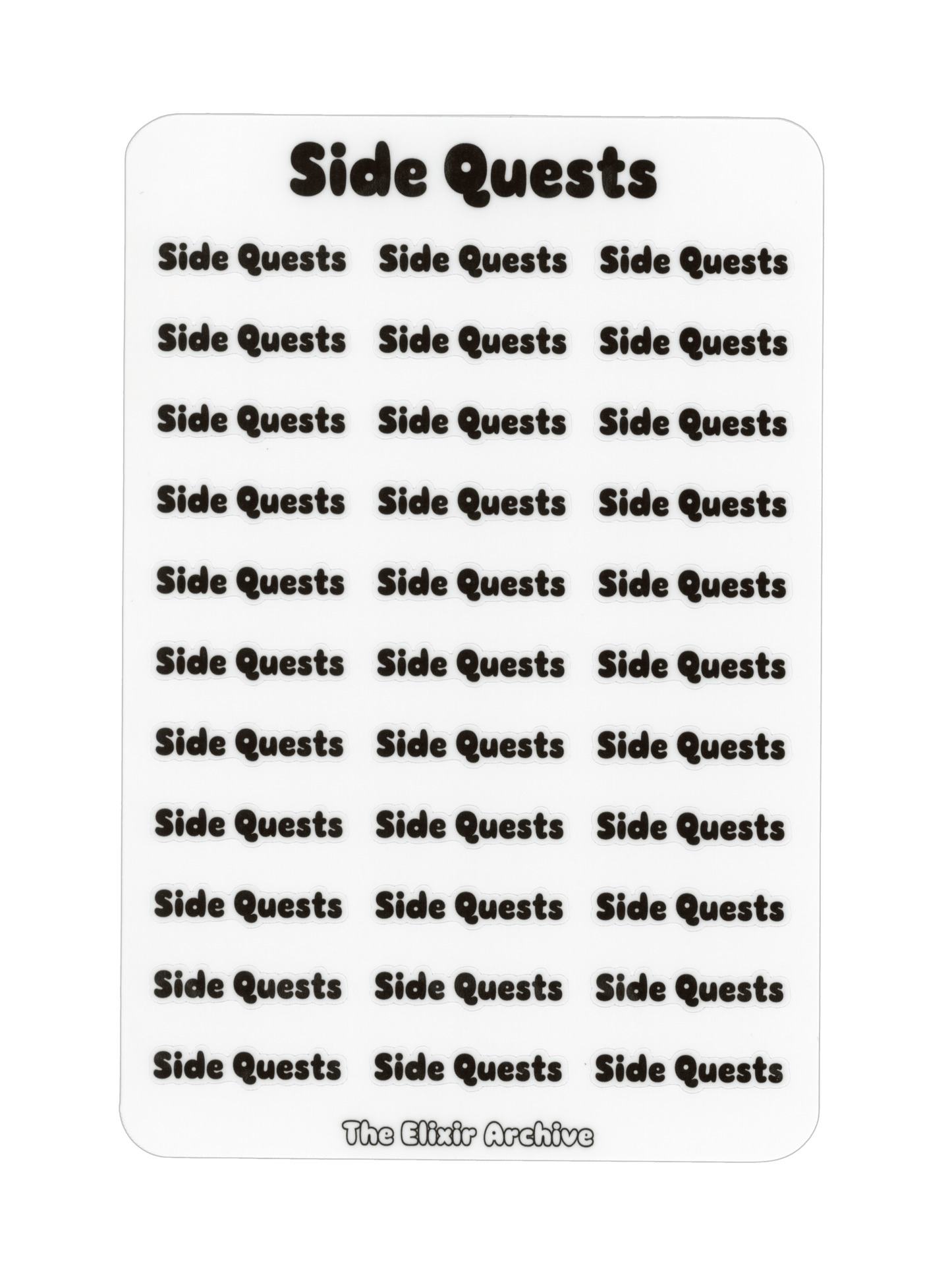 Side Quests Sticker Sheet