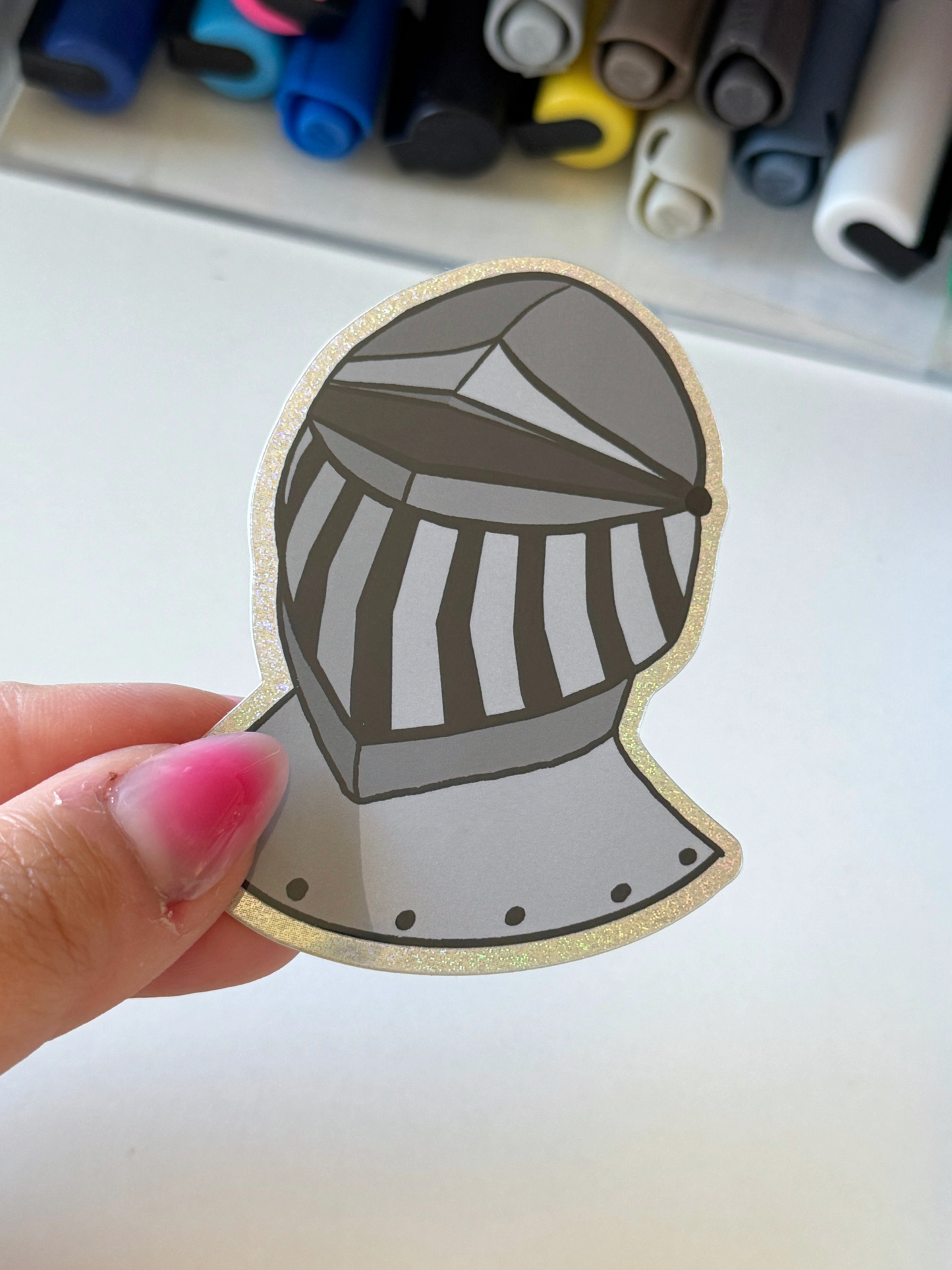 Glitter Medieval Fantasy Armor Sticker