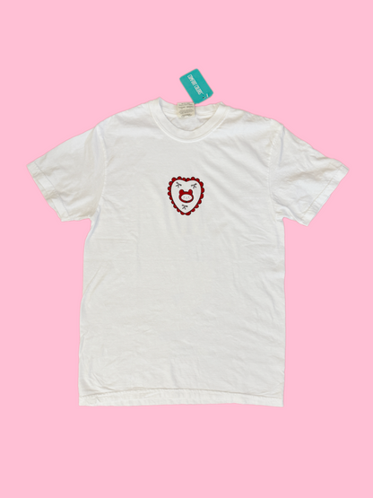 Bear Bow Doily White T-Shirt - Kawaii Tee - Cute Top