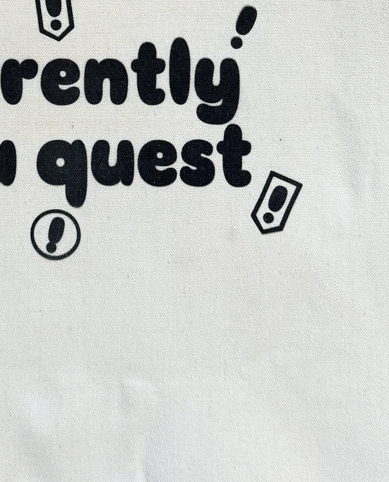 B-GRADE OOPSIE | Currently on a Quest Tote Bag | Gaming Reusable Bag