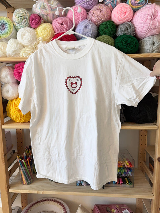 Bear Bow Doily White Kawaii T-Shirt