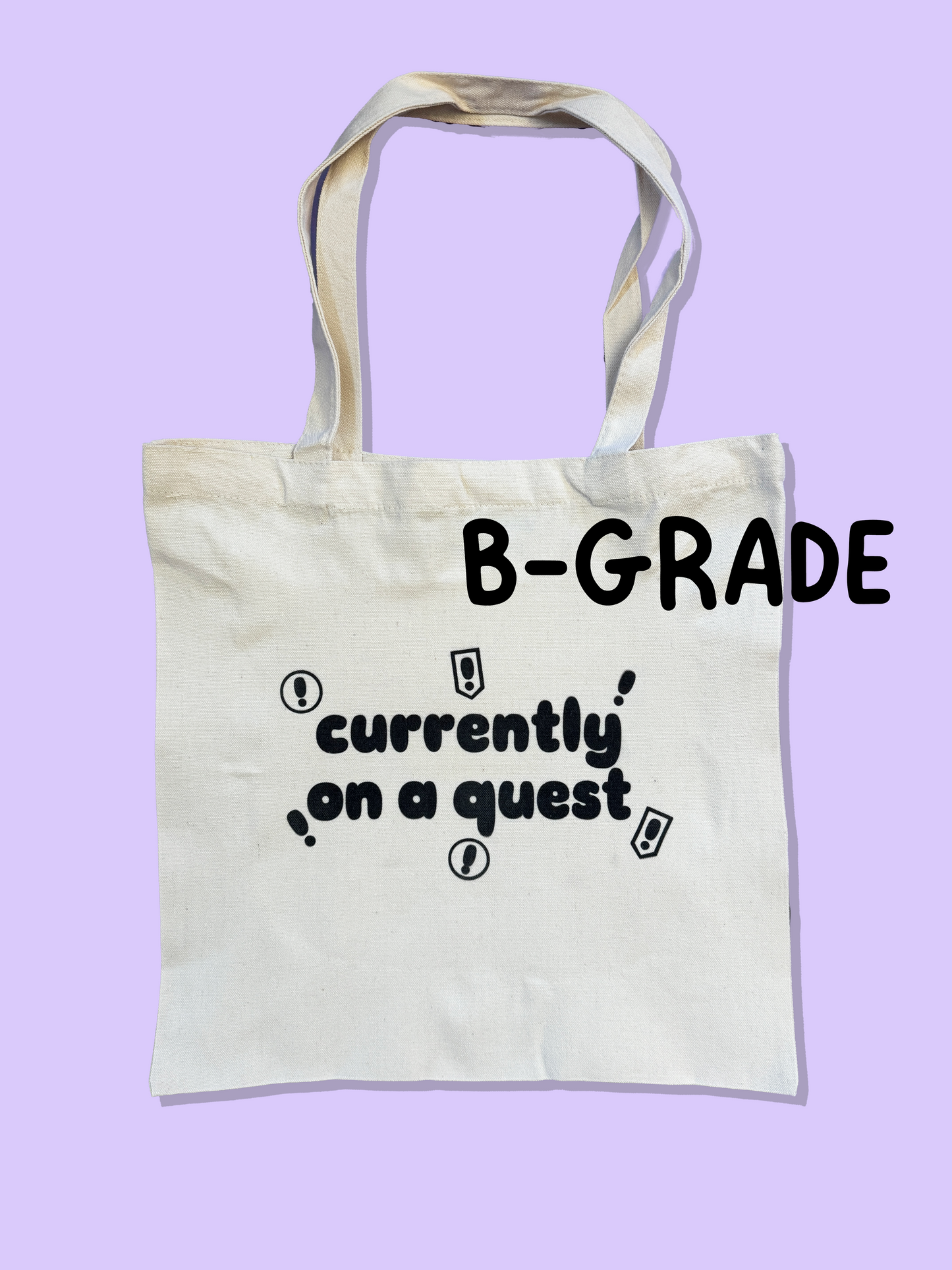 B-GRADE OOPSIE | Currently on a Quest Tote Bag | Gaming Reusable Bag