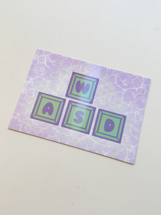 WASD Holographic Art Print